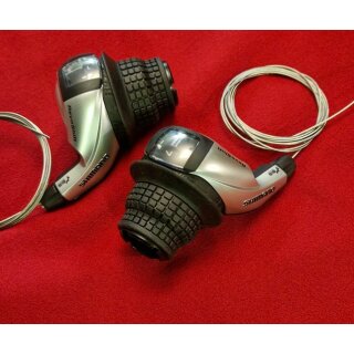 Shimano SL-RS45 RevoShift Drehgriff-Schalthebel, 3x7-fach, inkl. Schaltzüge, NEU