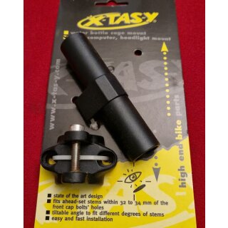 X-Tasy Adapter zur Montage von Tacho/Beleuchtung, Alu, schwarz, NEU