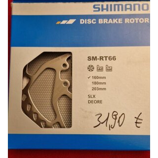 Shimano SM-RT66 Bremsscheibe, 6-Loch Aufnahme, 160mm, NEU