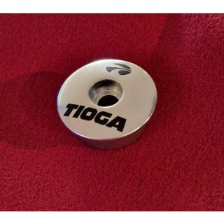 Tioga Steuersatzkappe, Ahead-Cap, 1 1/8" Ahead, silber, aus Neurad