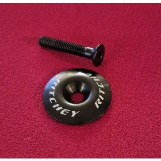 Ritchey Alu Steuersatz-Kappe, Ahead-Cap inkl. Schraube, 1 1/8", schwarz, aus Neurad