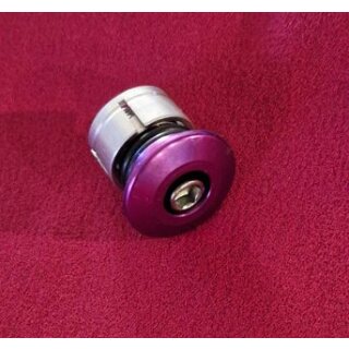 Mounty Special Alu Steuersatz-Kappe, Ahead-Cap, inkl. wiederverwendbarer Alu-Kralle, 1", purple, NEU