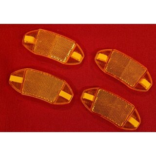 H-Mans K-10198 Speichenreflektoren, 4er-Set, orange, NEU