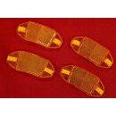 H-Mans K-10198 Speichenreflektoren, 4er-Set, orange, NEU