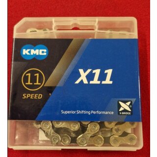 KMC X11 Kette, 11-fach, 118 Glieder, inkl. Kettenschloss, NEU