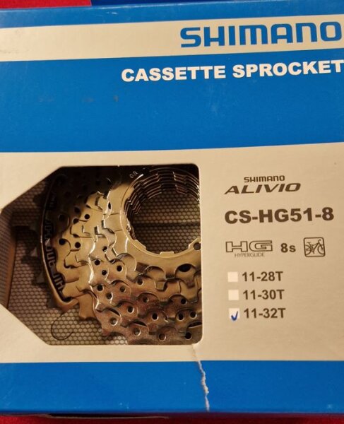 Shimano Alivio CS-HG51-8 HG Kassette, 8-fach, 11-32 Zähne, NEU