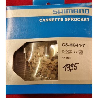 Shimano CS-HG41-7 HG Kassette, 7-fach, 11-28 Zähne, NEU