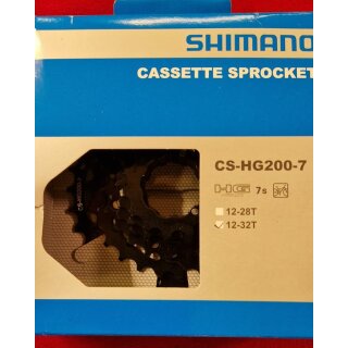 Shimano CS-HG200-7 HG Kassette, 7-fach, 12-32 Zähne, NEU