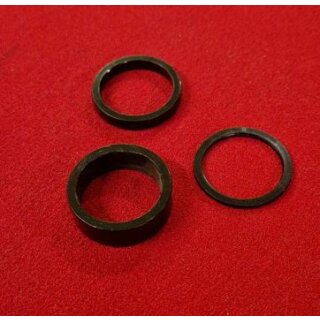 Alu Spacer, 25,4mm, 1", 3er-Set (10/5/1mm), schwarz, NEU