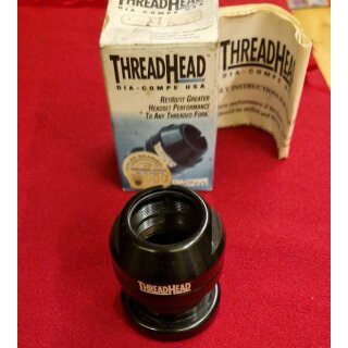 Dia-Compe USA ThreadHead Steuersatz, 1 1/4" geschraubt, schwarz, NEU