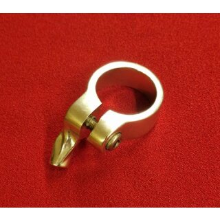 Alu Sattelstützenklemme inkl. Gegenhalter, silber, 31,8mm, NEU