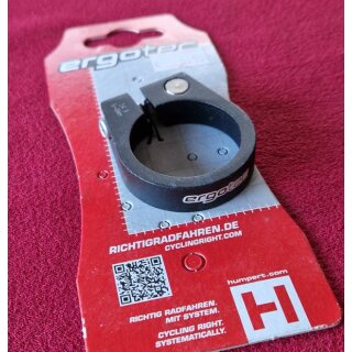 ergotec Alu Sattelstützenklemme inkl. Schraube, schwarz, 34,9mm, NEU