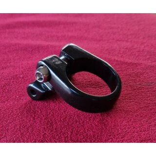 M-Wave Racky Alu Sattelstützenklemme für Gepäckträgermontage,  inkl. Schraube, schwarz, 31,8mm, NEU