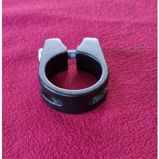 Alu Sattelstützenklemme inkl. Schraube, schwarz matt, 34mm, NEU