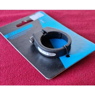 Matrix Alu Sattelstützenklemme inkl. Schraube, schwarz matt, 31,8mm, NEU