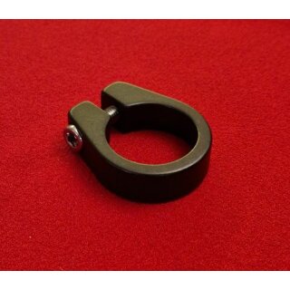 Alu Sattelstützenklemme inkl. Schraube, schwarz matt, 31,8mm, NEU