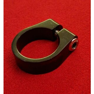 Alu Sattelstützenklemme inkl. Schraube, schwarz, 35mm, NEU