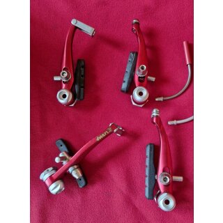 Vanguard Lizard V-Brakes, VR+HR, Alu, rot, NEU