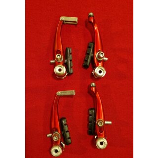 Vanguard Lizard V-Brakes, VR+HR, Alu, rot, NEU