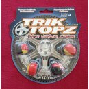 Trik Topz Ventilkappen "Deutschland-Flagge", für Autoventil, made in USA, 4er Set, NEU