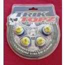 Trik Topz Ventilkappen "Blumen", für Autoventil, made in USA, 4er Set, gelb/weiss, NEU