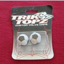Trik Topz Ventilkappen "Fussball", für Autoventil, made in USA, 2er Set, schwarz/weiss, NEU