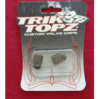 Trik Topz Ventilkappen, für Autoventil, made in USA, 2er Set, schwarz, NEU