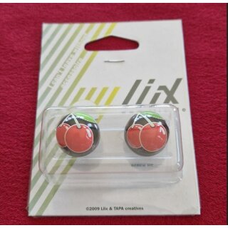 liix Ventilkappen "Cherry", für Autoventil, 2er Set, schwarz, NEU