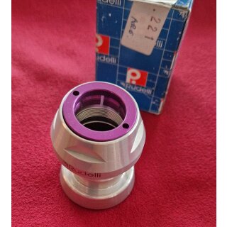 Rudelli Steuersatz, 1" FRA französisches Gewinde, geschraubt, silber/purple, NEU, OVP