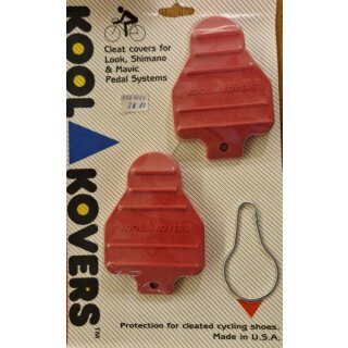 Kool Kovers Cleat Covers Schutzplatten für Look, Shimano, Mavic Pedale, 1988, rot, NEU