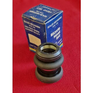 YST Steuersatz, 1" geschraubt, JIS Standard, 27,0mm Konus, Kugellager, schwarz gummiert, NEU