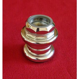 Stahl Steuersatz, 1 1/8" geschraubt, silber, NEU