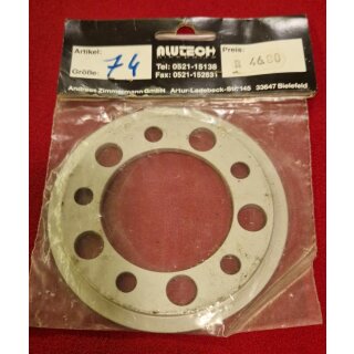Alutech Anti Chainsuck Ring / Kettenfangring, Alu, cnc-gefräßt, 105mm Durchmesser, 74mm Lochkreis, silber, NEU