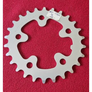 Shimano Biopace Kettenblatt, Alu, 74mm Standard Lochkreis, 26 Zähne, silber, NEU