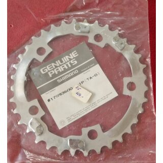 Shimano SG F-36 Kettenblatt, 36 Zähne, Alu, 110mm Standard-Lochkreis, silber, NEU