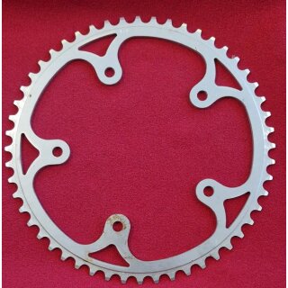 Alu Rennrad Kettenblatt, 130mm Lochkreis, 52 Zähne, silber, NEU
