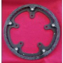 Alu Kettenblatt mit Alu-Schutzring, 130mm Lochkreis, 52 Zähne, schwarz, NEU