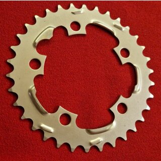 Stahl Kettenblatt, 94mm Compact Lochkreis, 34 Zähne, silber, NEU