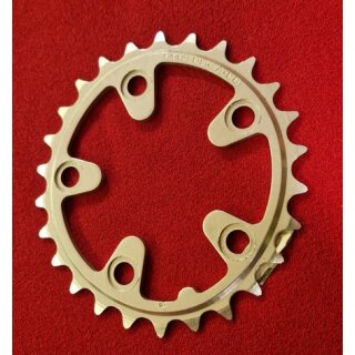 Shimano Biopace-SG A-26 Kettenblatt, Alu, 74mm Standard Lochkreis, 26 Zähne, silber, NEU