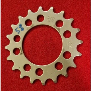 Sugino CSS-II MTB Kettenblatt, Stahl, 20 Zähne, Compact Drive, 58mm Lochkreis, silber, NEU
