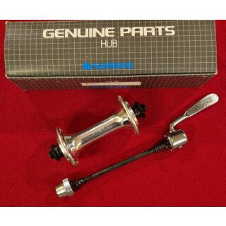 Shimano A400 HB-RM50 Vorderradnabe, 36 Loch, inkl. Schnellspanner, silber poliert, NEU, OVP