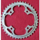 Stahl Kettenblatt, 42 Zähne, 104mm Lochkreis, 8mm Bohrlöcher, silber, NEU