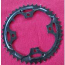 Stahl Kettenblatt, 42 Zähne, 104mm Lochkreis, 8mm Bohrlöcher, schwarz, NEU