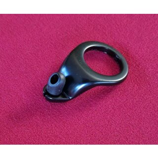 Alu Bremszuggegenhalter, schwarz, inkl. Führungshülse, schwarz, 28,6mm (1 1/8" Gewindegabeln), NEU