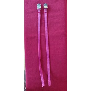 Nylon Riemen für Hakenpedale, pink, 43cm, Paar, NEU