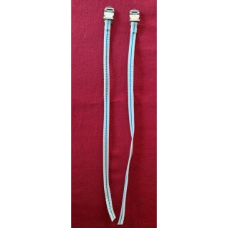 Nylon Riemen für Hakenpedale, blau-weiss, 43cm, Paar, NEU