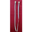 Nylon Riemen für Hakenpedale, blau-weiss, 43cm, Paar, NEU