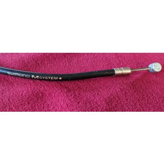 Shimano M-System Bremzug 80cm inkl. Außenhülle 30cm, schwarz, goldene Schrift, NEU