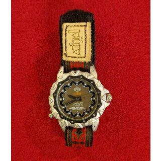 Animal Anilite Damen Surferuhr / Extremsport-Uhr, drehbare Lünette, Wasserdicht, Klettband, Japan-Uhrwerk, Beleuchtung, grau, NEU