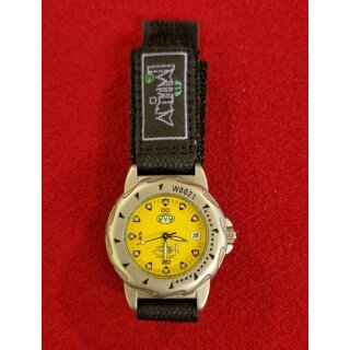 Animal W002S Damen Surferuhr / Extremsport-Uhr, drehbare Lünette, Wasserdicht, Klettband, Japan-Uhrwerk, gelb, NEU